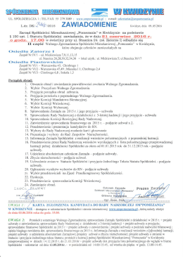 Zawiadomienie cz. II