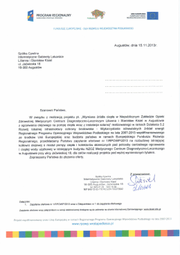 Pismo przewodnie &ndash; zaproszenie do składania ofert