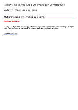Zapisz do PDF - BIP MZDW - Mazowiecki Zarząd Dróg Wojewódzkich