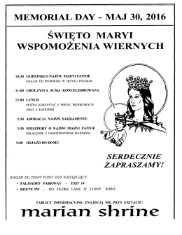Swieto Najswietszej Maryi Panny Wspomozenia WiernychClick to