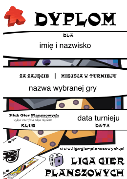 Page 1 4 E DYPLOM DLÄ imię i nazwisko A / >__ ZA ZAJĘCIE