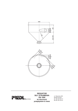REDUKTOR SIŁY STRUMIENIA DN 1000 ze stycznym