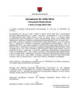 Nr 1966/16 z dnia 12 maja 2016r. - Urząd Miasta Płocka