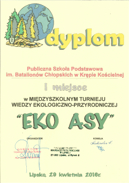 DYPLOM &ndash; dla całej drużyny