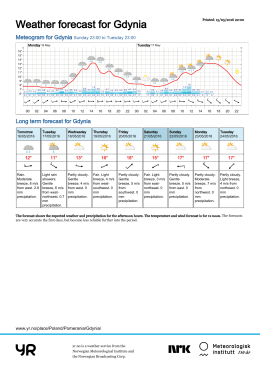 Weather forecast for Gdynia