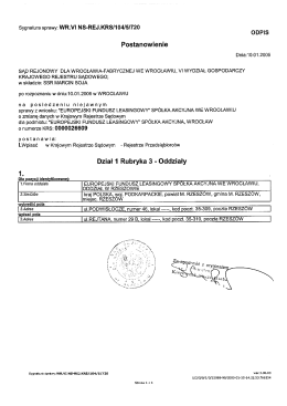 Sygnatura sprawy: WR.V| NS-REJ.KRSI104151720 ODPIS