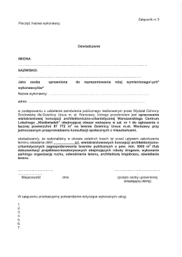 Załącznik nr 3 - oświadczenie