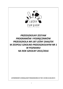 przedszkolny zestaw programów i podręczników 2015-16