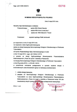 sygn. akt n osk 2333113 O `SPIS