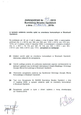 Cennik opłat na cmentarzu komunalnym