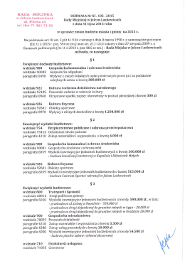 Uchwała nr XI.102.2015 z dnia 31.07.2015 r. w sprawie