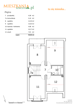 Plan piętra - Mieszkaniakorczyna.pl
