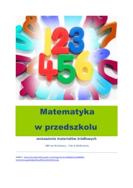 Matematyka w przedszkolu - Dolnośląska Biblioteka Pedagogiczna