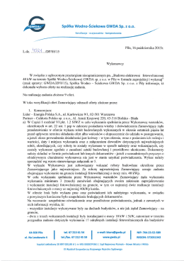 Sp&oacute;łka Wodno-Ściekowa GWDA Sp. z 0.0.