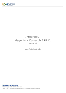 IntegraERP Magento - Comarch ERP XL