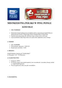 Mistrzostwa Polski w Ping Pongu