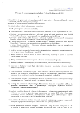 Wytyczne do Opracowania projektu budżetu Powiatu Oleckiego na