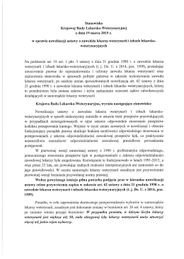 stanowiskiem w sprawie nowelizacji ustawy o zawodzie lekarza