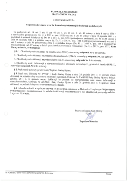 w sprawie określenia wzorów formularzy informacji i deklaracji
