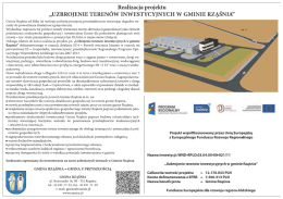 Realizacja projektu „UZBROJENIE TERENÓW