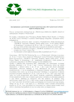 RECYKLING Wojkowice Sp. z 0.0.