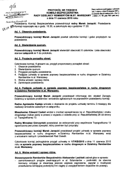 Pos`edzen`ü Komisji Bezpieczeństwa przewodniczył radny Marek