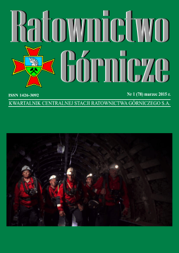 RG 2015 nr 1 "Ratownictwo Górnicze"