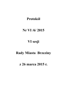 Protokół nr VI z 26 marca 2015r.