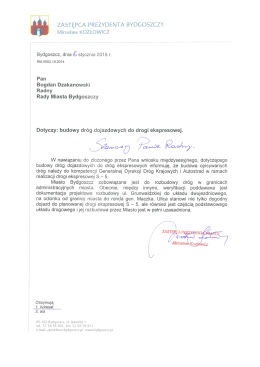 ZASTĘPCA PREZYDENTA BYDGOSZCZY Mirosław KOZŁOWICZ