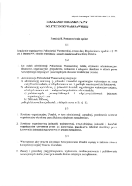 Załącznik do Uchwały Senatu nr 274 XLVI 2008