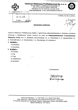 CentrUm Medycyny Profilaktycznej Sp. z o. o.