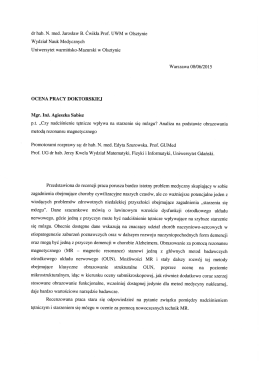 dr hab. J. B. Ćwikła, prof nadzw. UWM w Olsztynie