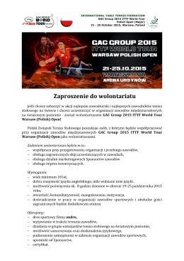 GAC Group 2015 ITTF World Tour Warsaw (Polish) Open