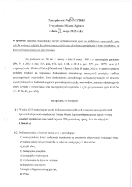 ustalenia maksymalnej kwoty dofinansowania opłat za kształcenie