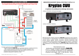 Instrukcja obsługi sterownika Krypton CWU