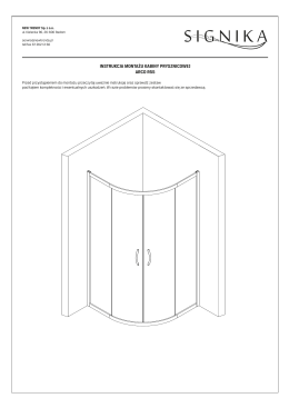 instrukcja montażu kabiny prysznicowej arco r55