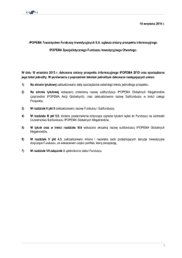 Ogłoszenie o zmianie prospektu IPOPEMA SFIO 2015_09_18
