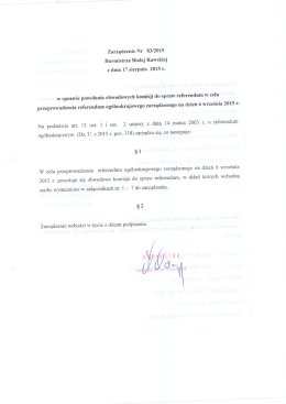 Zarządzenie Nr 83/2015 Burmistrza Białej Rawskiej z dnia 17