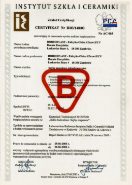 INSTYTUT SZKŁA l CERAMIKI