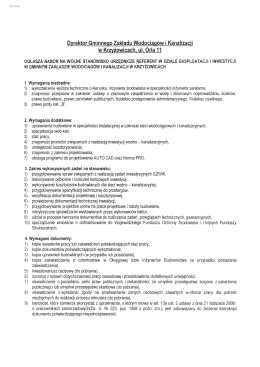 Dyrektor Gminneqo Zakładu Wodociąg&oacute;w i Kanaiizacji w