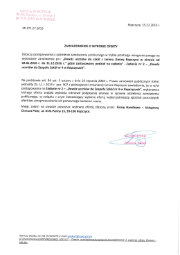 11. Zawiadomienie o wyborze oferty