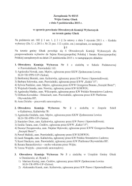Zarządzenie powołanie OKW wybory do Sejmu i Senatu R