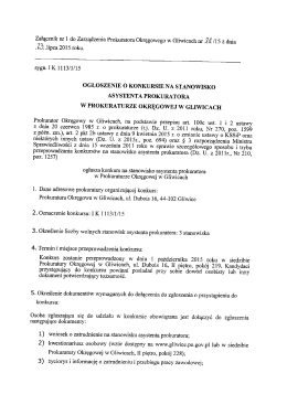 I K 1113/1/15 - Prokuratura Okręgowa w Gliwicach