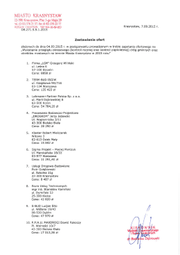 Zestawienie ofert - PDF - Urząd Miasta Krasnystaw