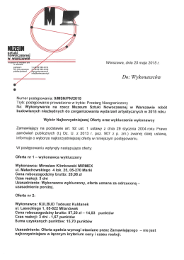 Wyb&oacute;r najkorzystniejszej oferty