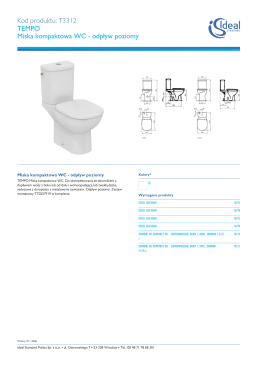Tempo - Miska kompaktowa WC - odpływ poziomy (Kod produktu