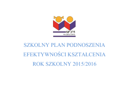 Plan podnoszenia efektywności kształcenia 2015/16