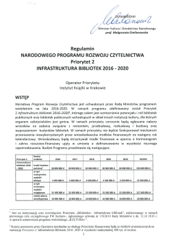 Regulamin Narodowego Programu Rozwoju