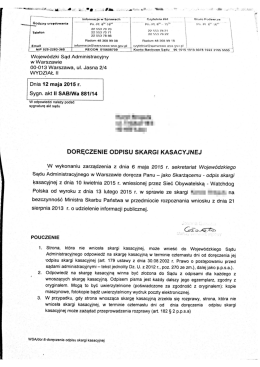 Wojew&oacute;dzki Sąd Administracyjny w Warszawie