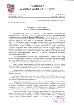 STAROSTA WARSZAWSKI ZACHODNI